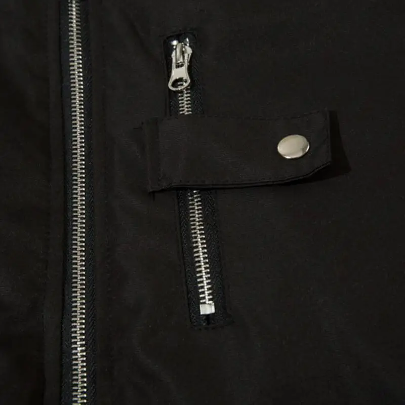 Vibe Zipper Multi pocket Design Sense Functional Aviator Jacket-2