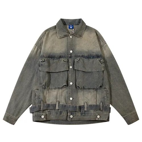 New Style Retro Washed Distressed Denim Jacket