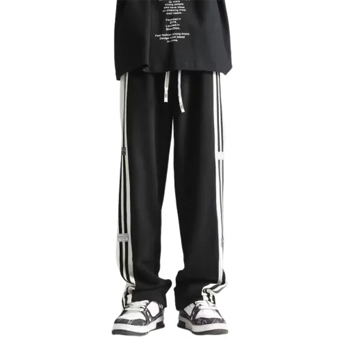 Loose Drawstring Straight Trousers