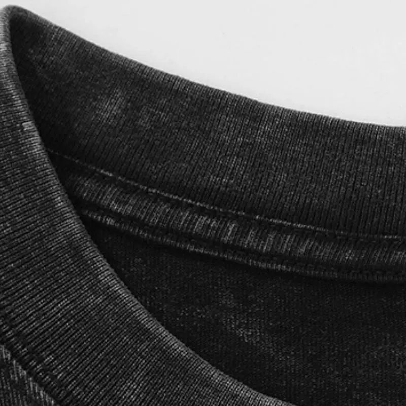 Washed And Distressed Loose Trendy T Shirts-3