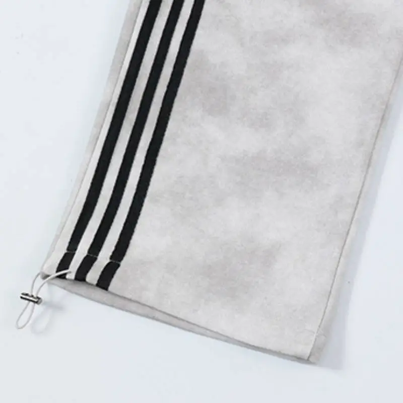 Retro Distressed Casual Knit Sweatpants-2