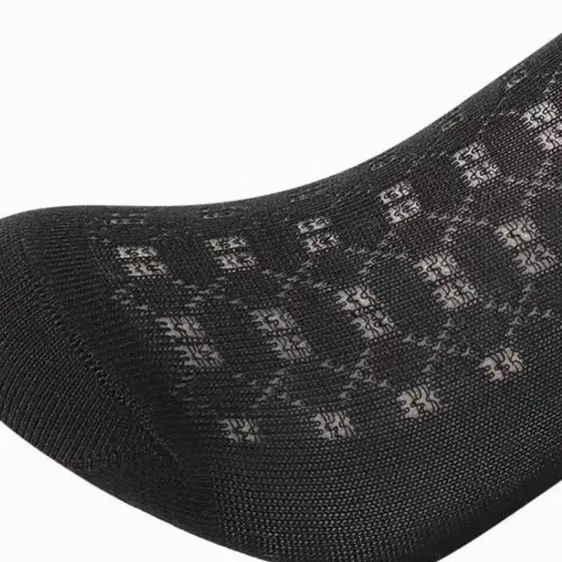 Fashionable Simple Plain Polyester Cotton Mid Calf Sock-2