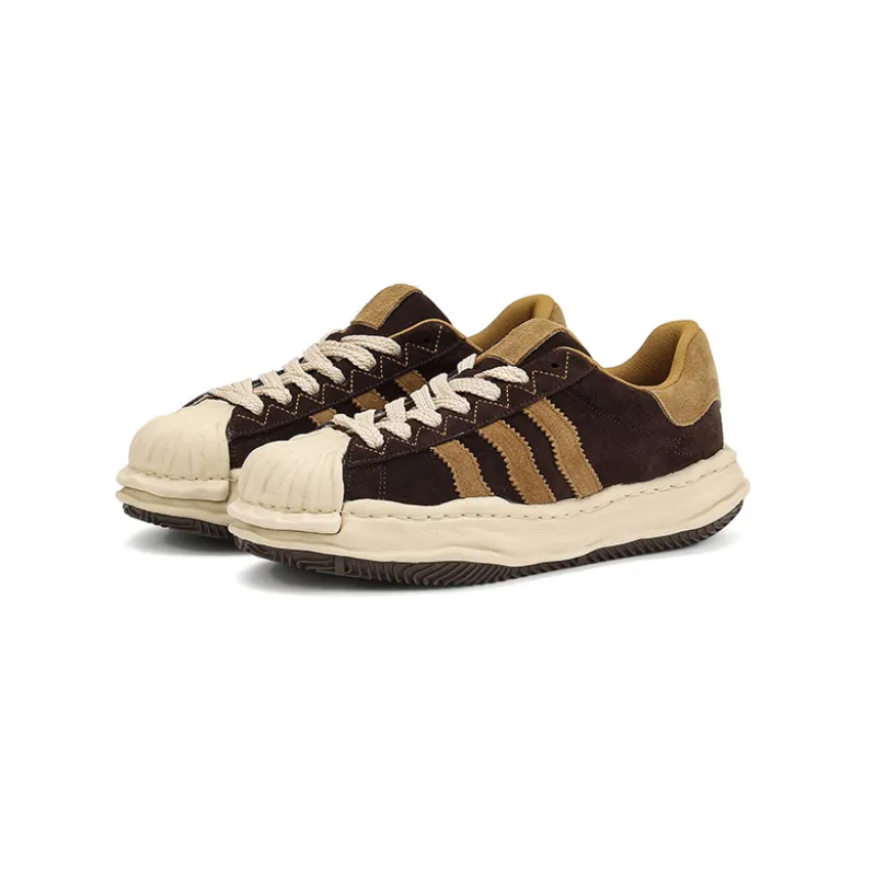 Retro Thick Bottom Low Top Shoes-1