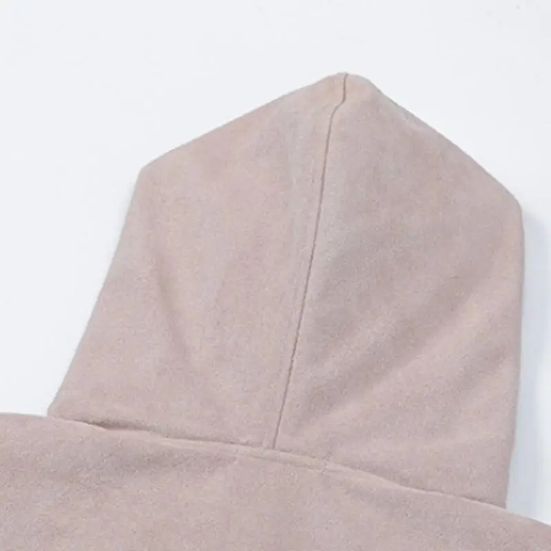 Trendy Distressed Angel Pattern Cardigan Padded Hooded Sweatshirt-8