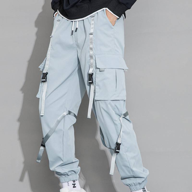 Loose Hip-hop Sports Leisure Multi-pocket Pants Black M - POIZON