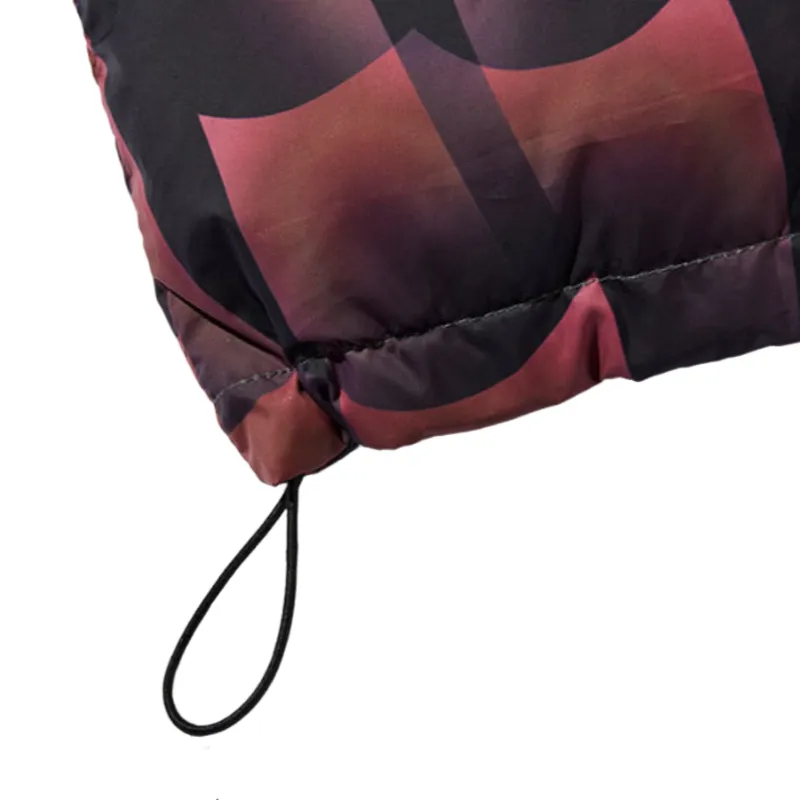 Skull Digital Printing Half high Collar Zipper Thickened Warm Cotton padded Jacket-4
