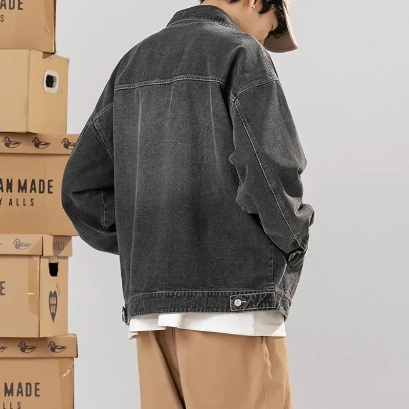 Trendy Brand Vintage Washed Denim Jacket-7