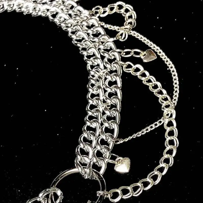 Hip Hop Double Layer Necklace-3