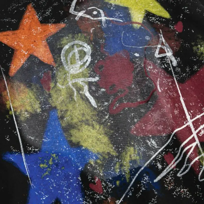 New Street Trendy Brand Creative Star Graffiti Loose Hoodie-5
