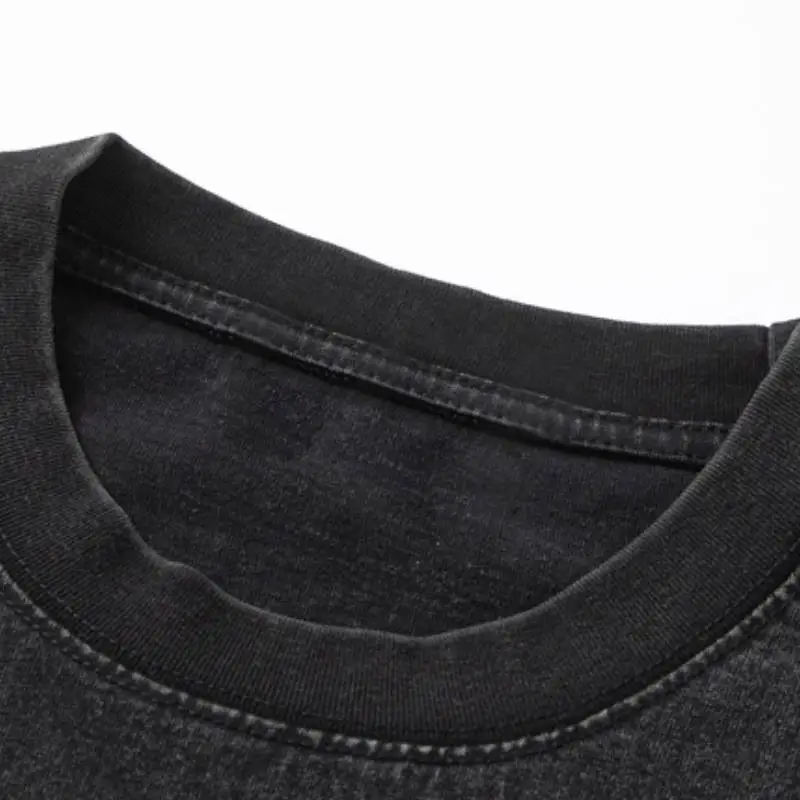 Retro Loose Washed Spray T Shirt-12