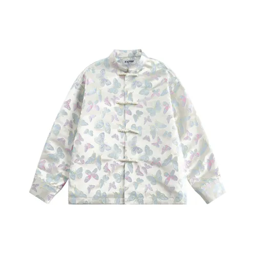 Butterfly Embroidered Vertical Collar Jacket