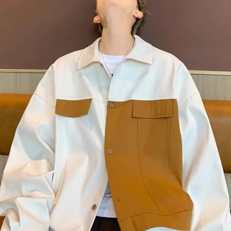 Contrast Color Stitching Jacket-2