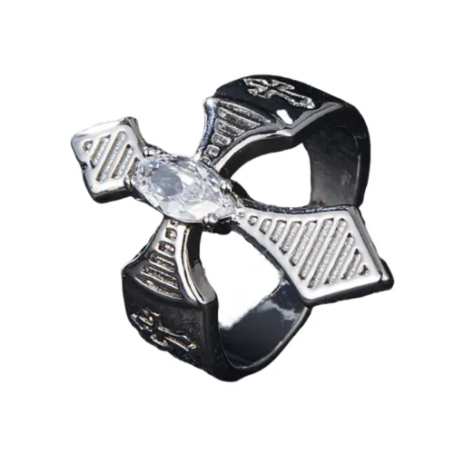 Zircon Cross Opening Ring