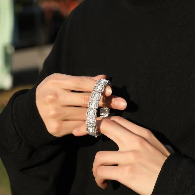 Trendy Fashionable Alloy Nine Square Bracelet-5