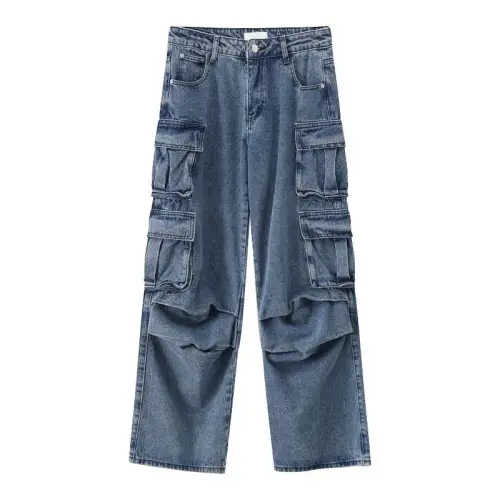 Fashion Hip Hop Big Pocket Cargo Jeans