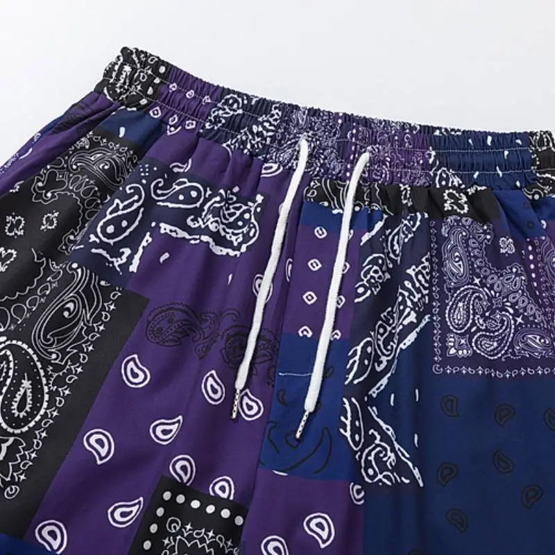 Casual Cashew Flower Basketball Shorts-2