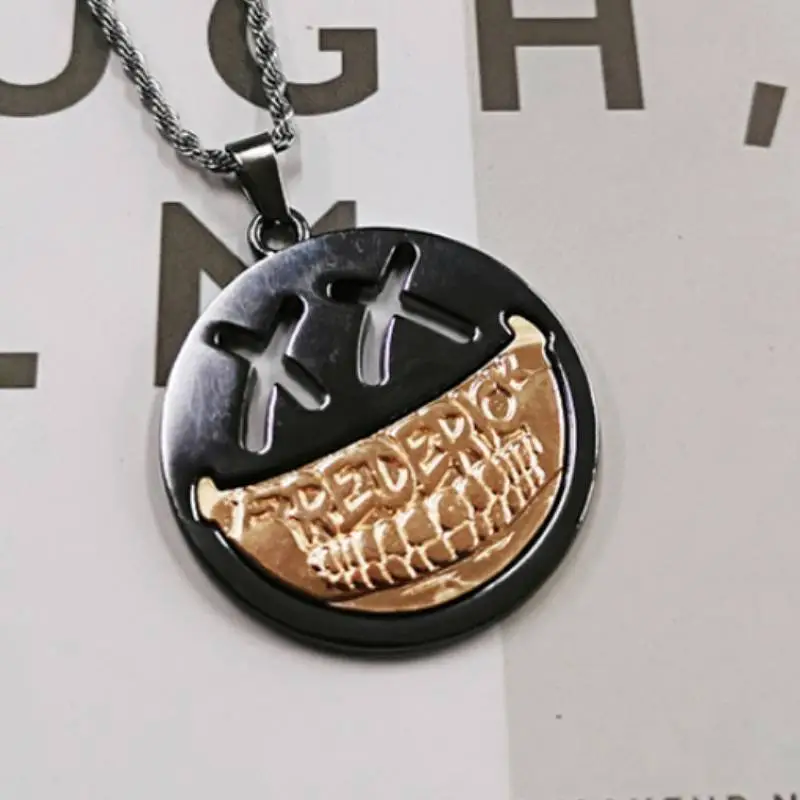 Skull Smiley Face Necklace-2
