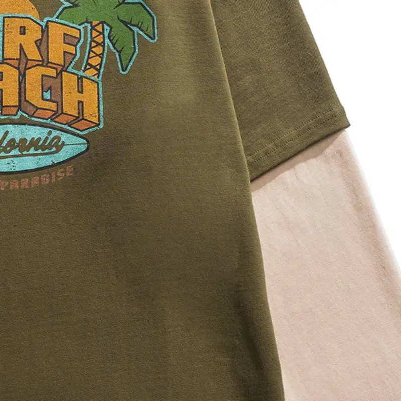 Pure Cotton Loose Long Sleeve T shirt-3