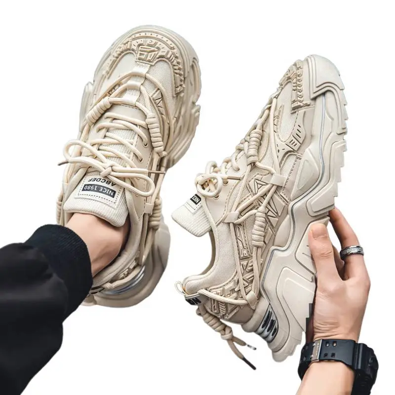 Breathable Inner Height Increase Thick soled Casual Running Trendy Shoes-8