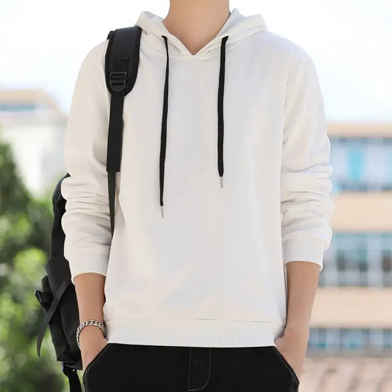 Casual Plain Loose Sweatshirt-1