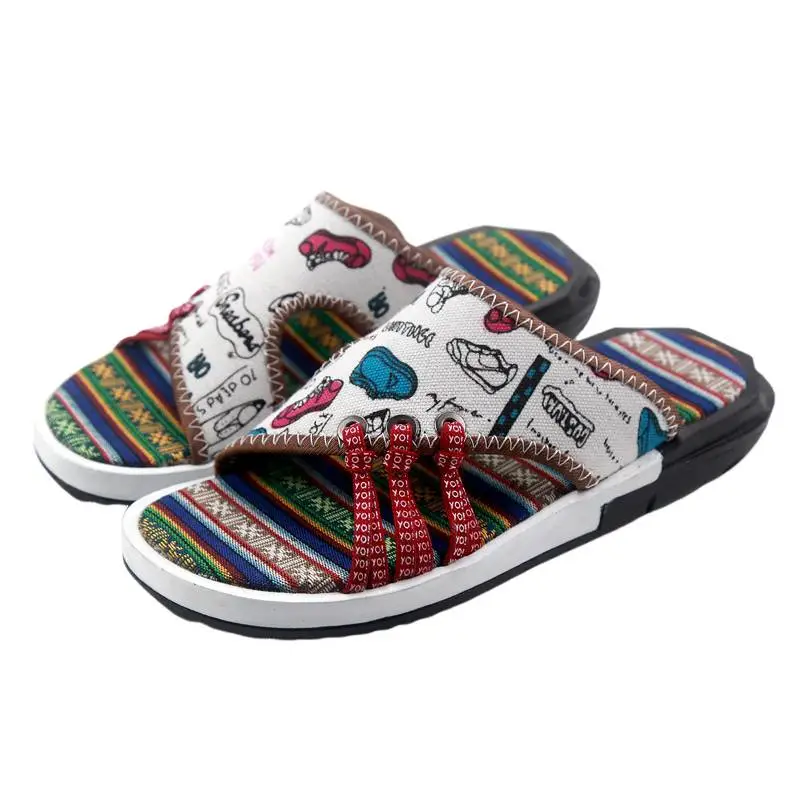 Large Size Ethnic Style Slippers-5