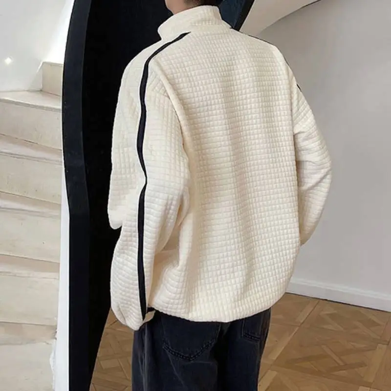 Double Zipper Simple Casual Sweatshirt-3