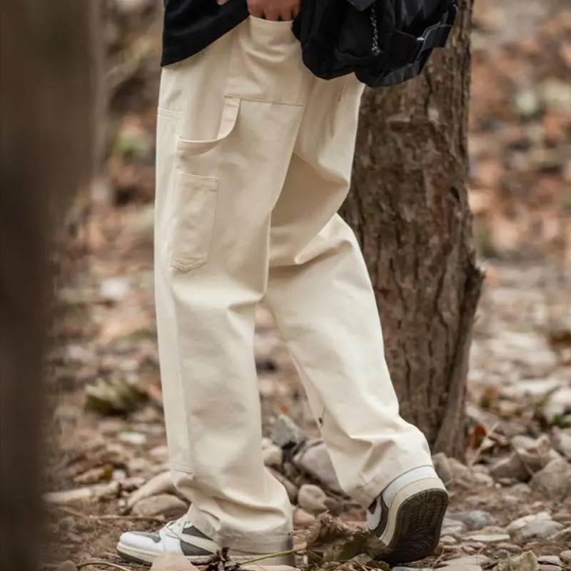 Retro Casual Carpenter Pants-2