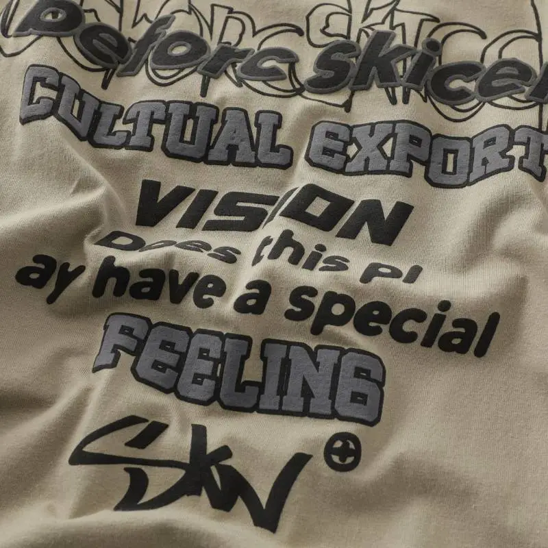 Loose Retro Skull Print T Shirt-4