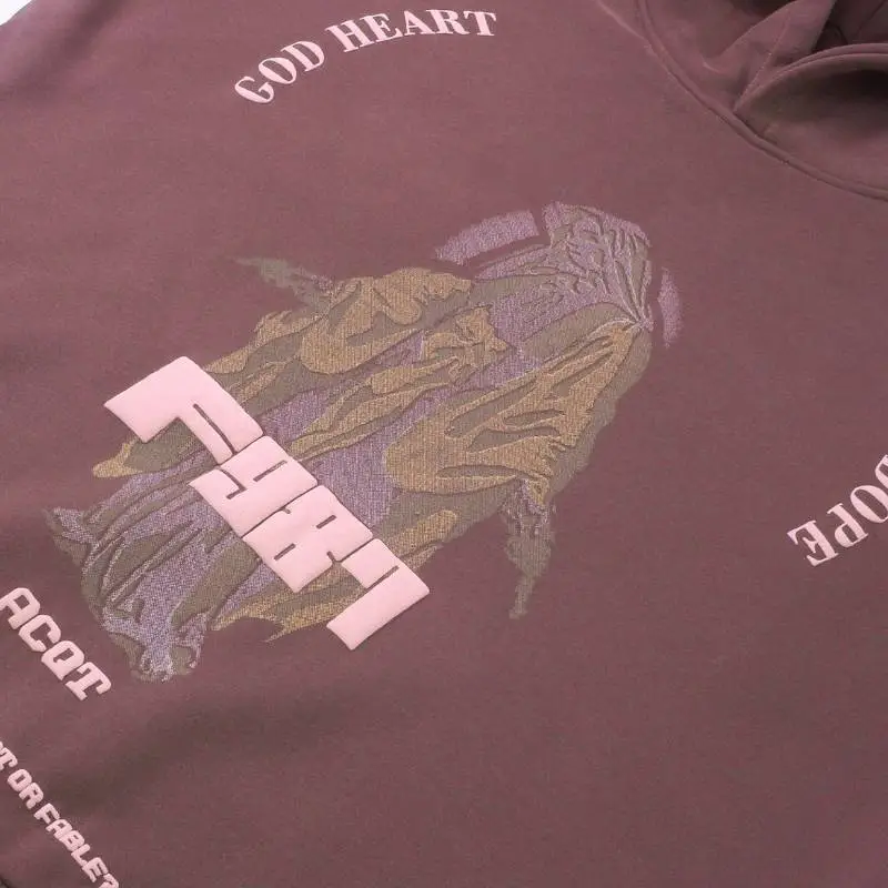 Retro Craft Loose Hooded Sweater Hoodie-2