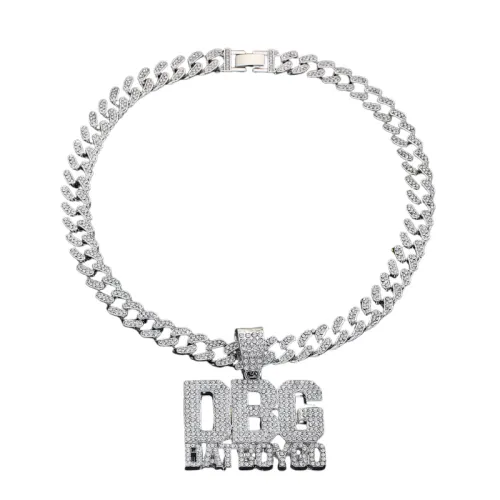 Hip Hop Full Diamond Letter Cuban Necklace