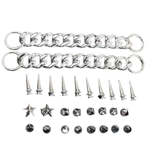 Punk Style Rivet Shoe Buckle Set