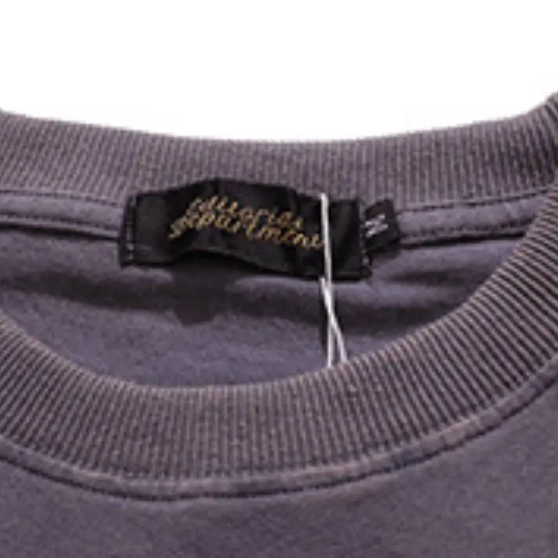 Vintage Distressed Wash Long Sleeve T shirt-8