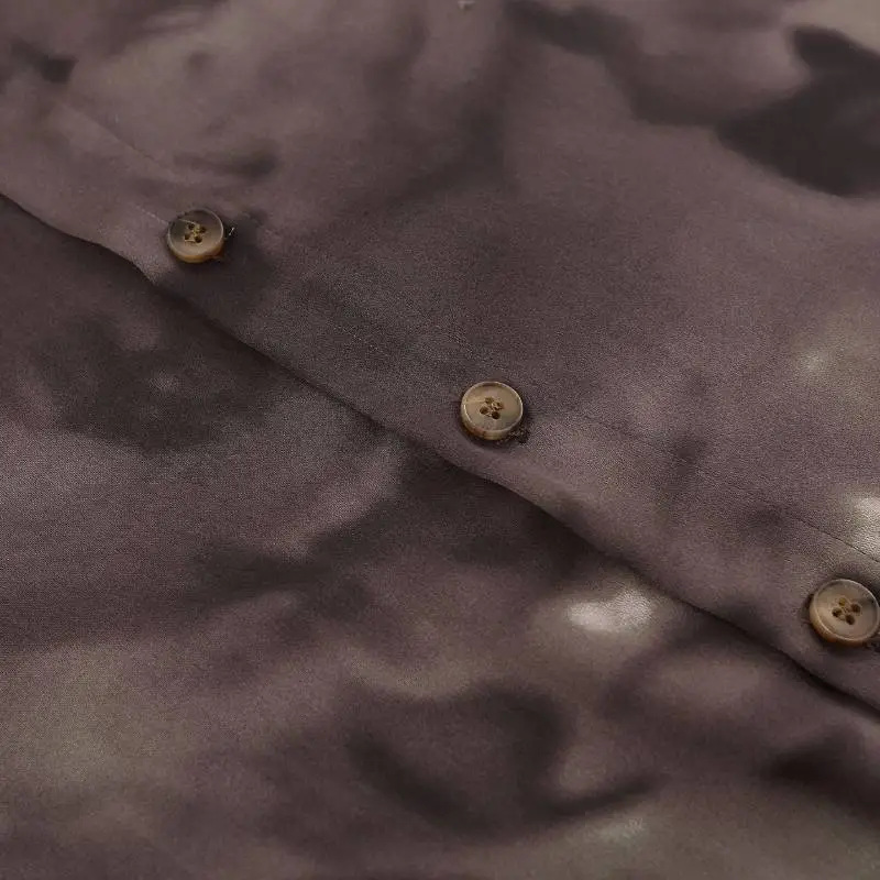 Loose Retro Tie Dye Long Sleeved Shirt-3