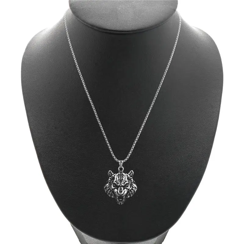 South China Tiger Titanium Steel Pendant Stainless Necklace-1