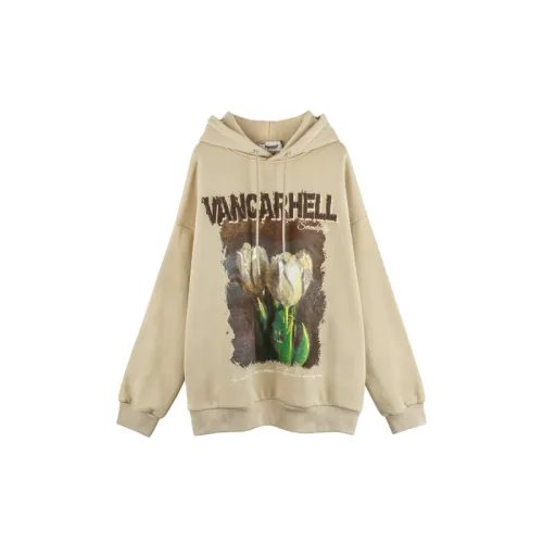 High Street Flower Design Theme Velvet Hoodie