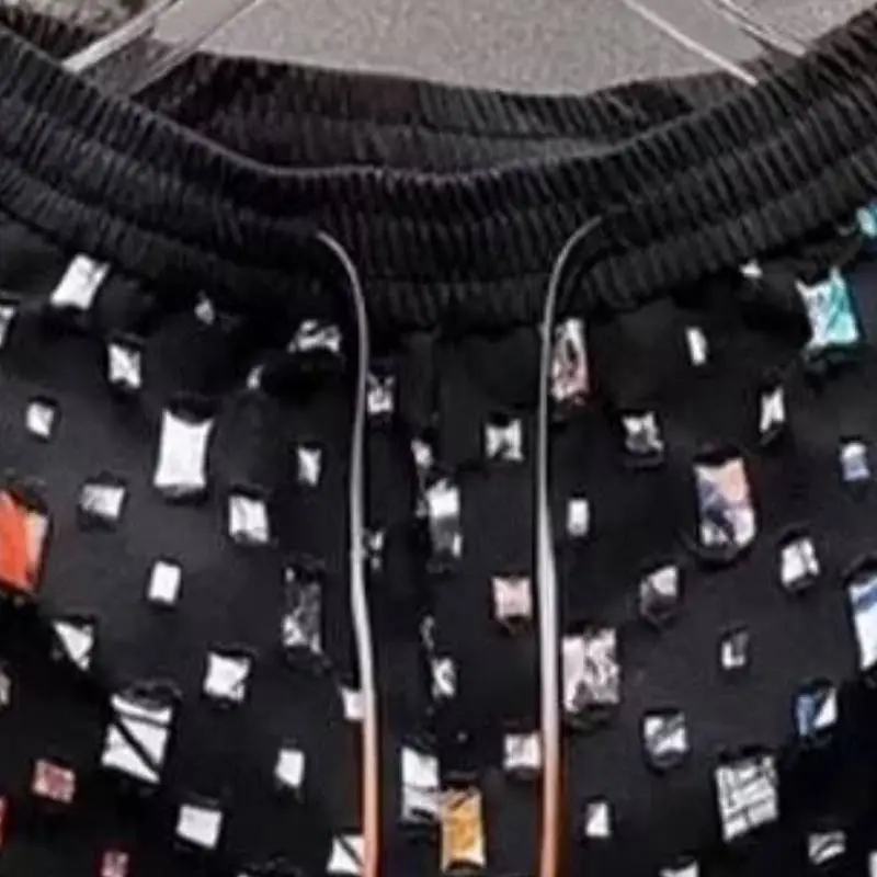 Printing Tide Loose Beach Pants-3