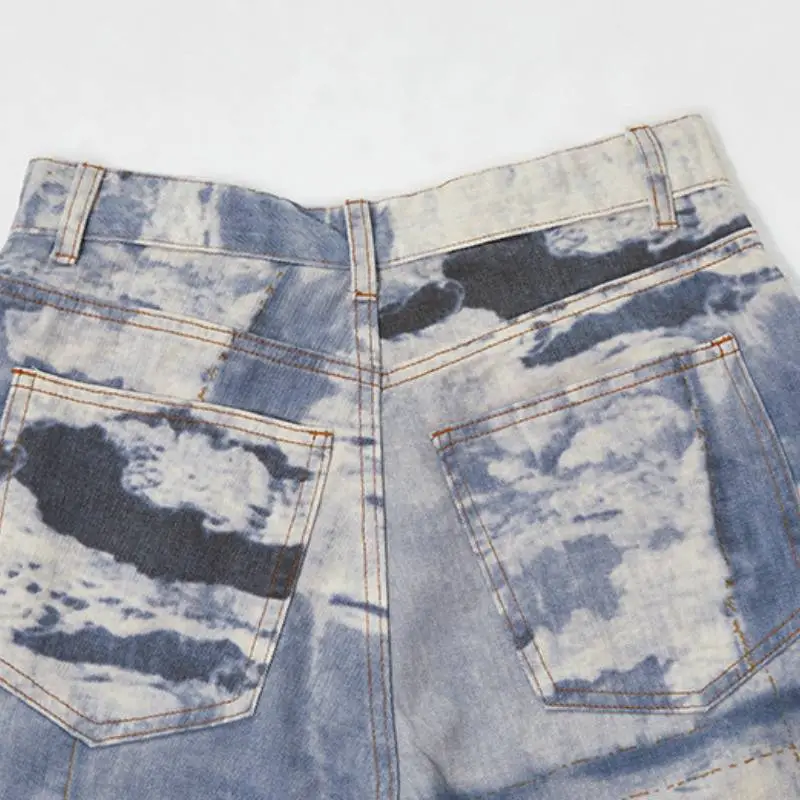 Retro Distressed Tie Dyed Jeans-5