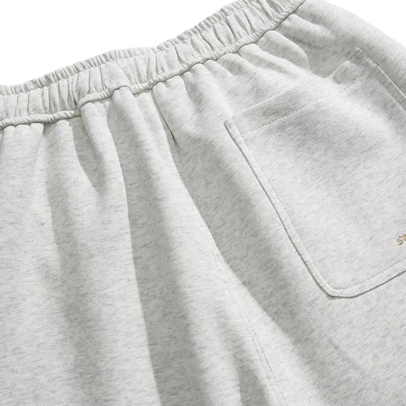 Solid Color Basic Embroidered Casual Pants-10