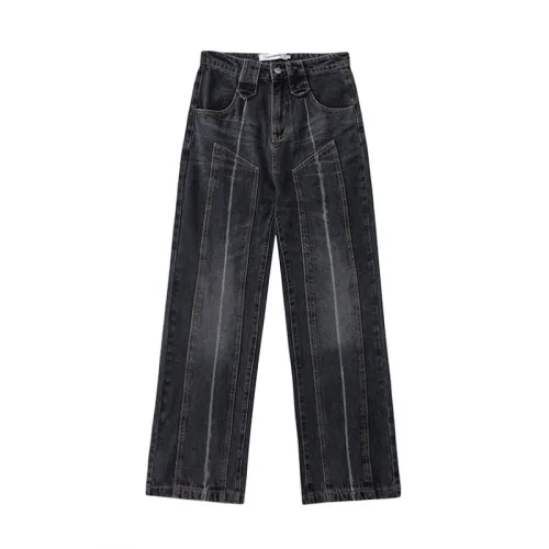 High Street Design Line Patch Jeans