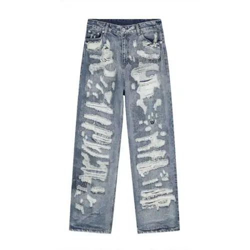 Retro Worn Beggar Jeans