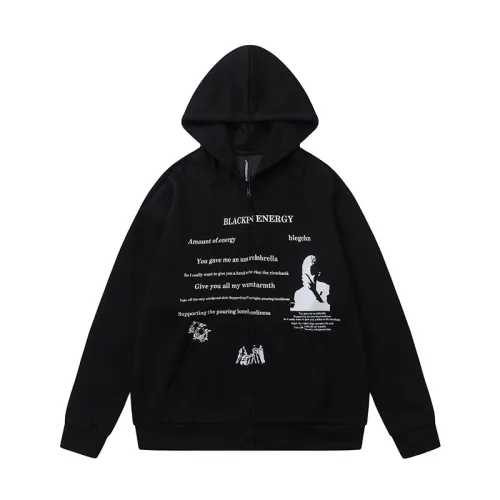 Alphabet Printed Hooded Sweat