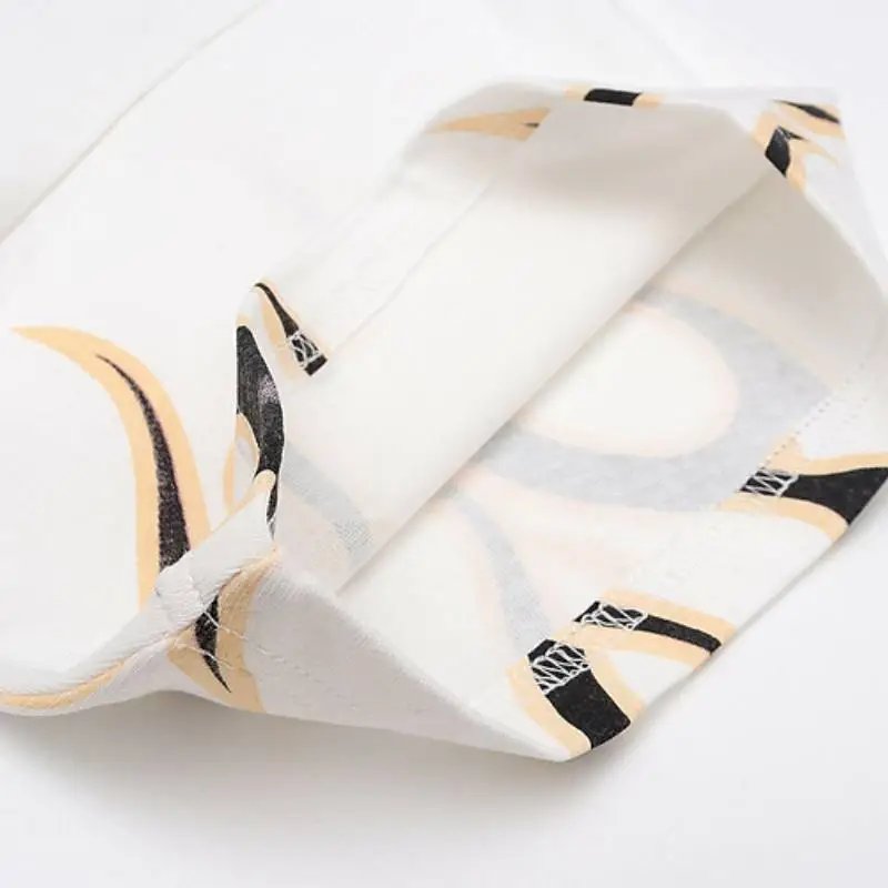 Loose Casual Half Sleeve Print Shirt-2
