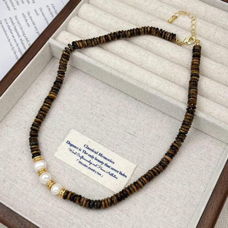 Pearl Tiger Eye Necklace-3