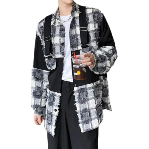 Small Chanel Style Patchwork Shirt Jacket