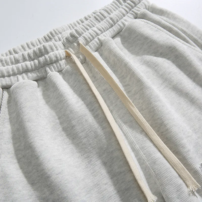 Retro Casual Solid Color Large Pocket Design Loose Straight Pants-4