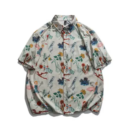 Full-Print Short-Sleeved Shirt