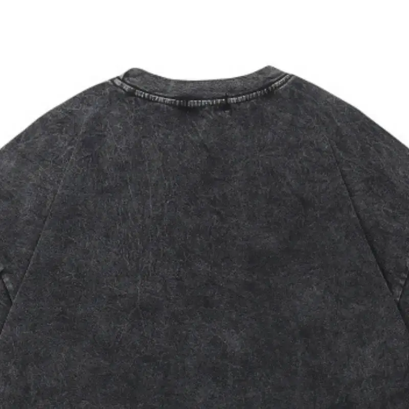 Distressed Retro Washed Print T Shirt-2