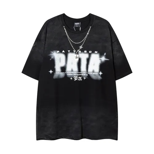 Street Hip-hop Lazarus Spray-painted Necklace T-shirt