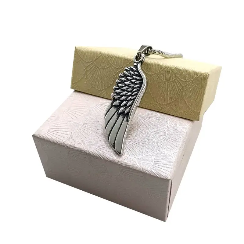 New Arriaval Ins Style Geometric Feather Necklace-3