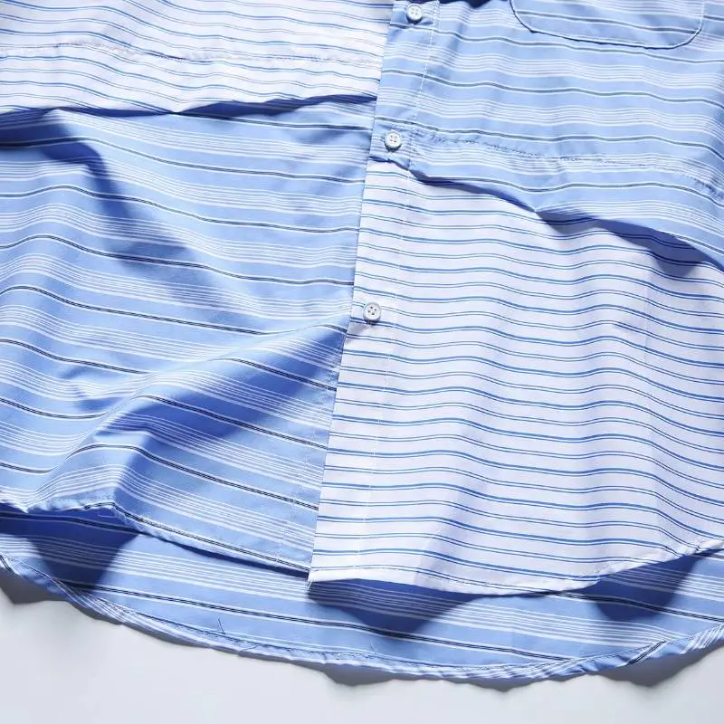 Loose Trendy Striped Shirt-3